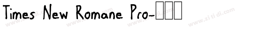 Times New Romane Pro字体转换 Times New Romane Pro字体转换